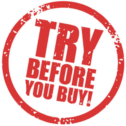 Try before you buy